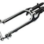 BAD LAND オリジナル 74" Old Style Springer Fork : Chrome & Black 仕上げ