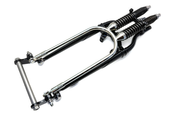 BAD LAND Original 74&quot; Old Style Springer Fork : Chrome &amp; Black finish